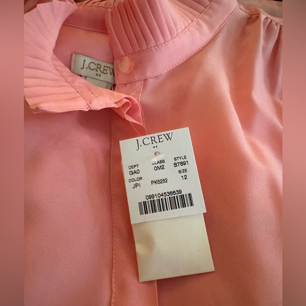 NWT J.Crew Factory Pink Sleeveless Blouse - Picture 4 of 5